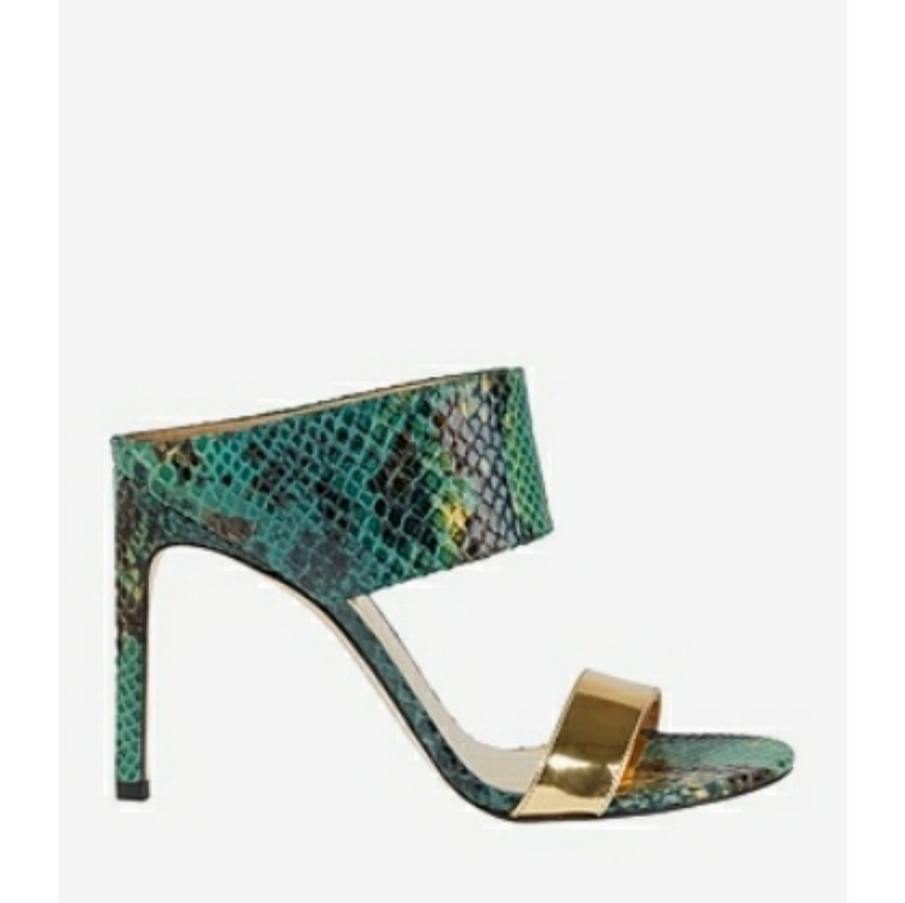 Stuart Weitzman Green Python Sandals * New in Box